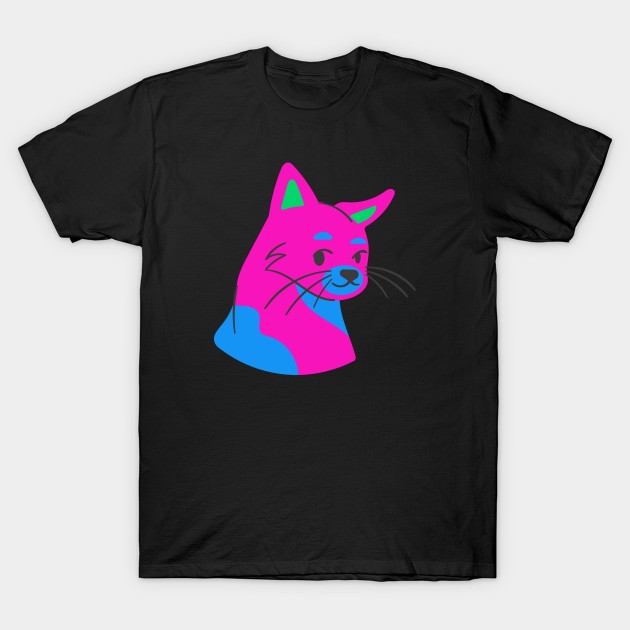 Cat in polysexual pride colors T-Shirt by teesdottop